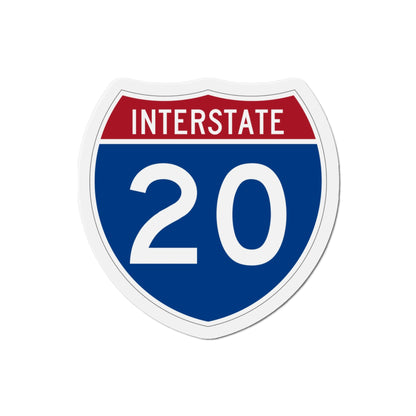 Interstate 20 (U.S. Highways) Die-Cut Magnet-3 Inch-The Sticker Space