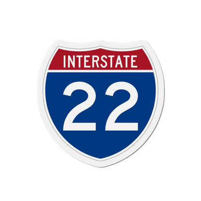 Interstate 22 (U.S. Highways) Die-Cut Magnet-3 Inch-The Sticker Space