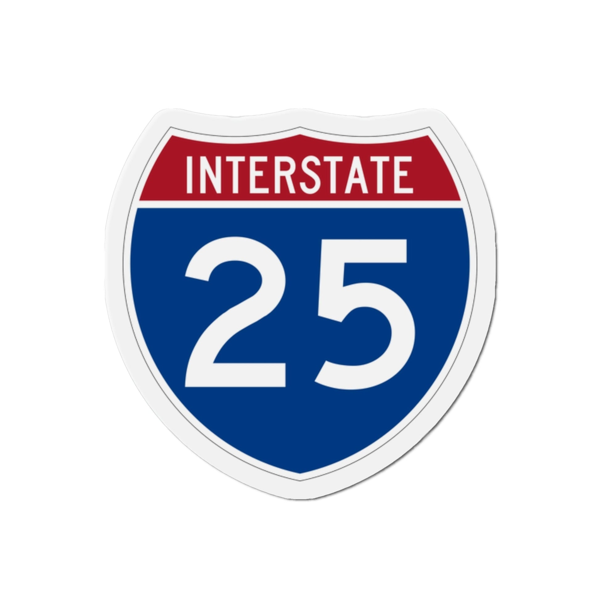 Interstate 25 (U.S. Highways) Die-Cut Magnet-2 Inch-The Sticker Space