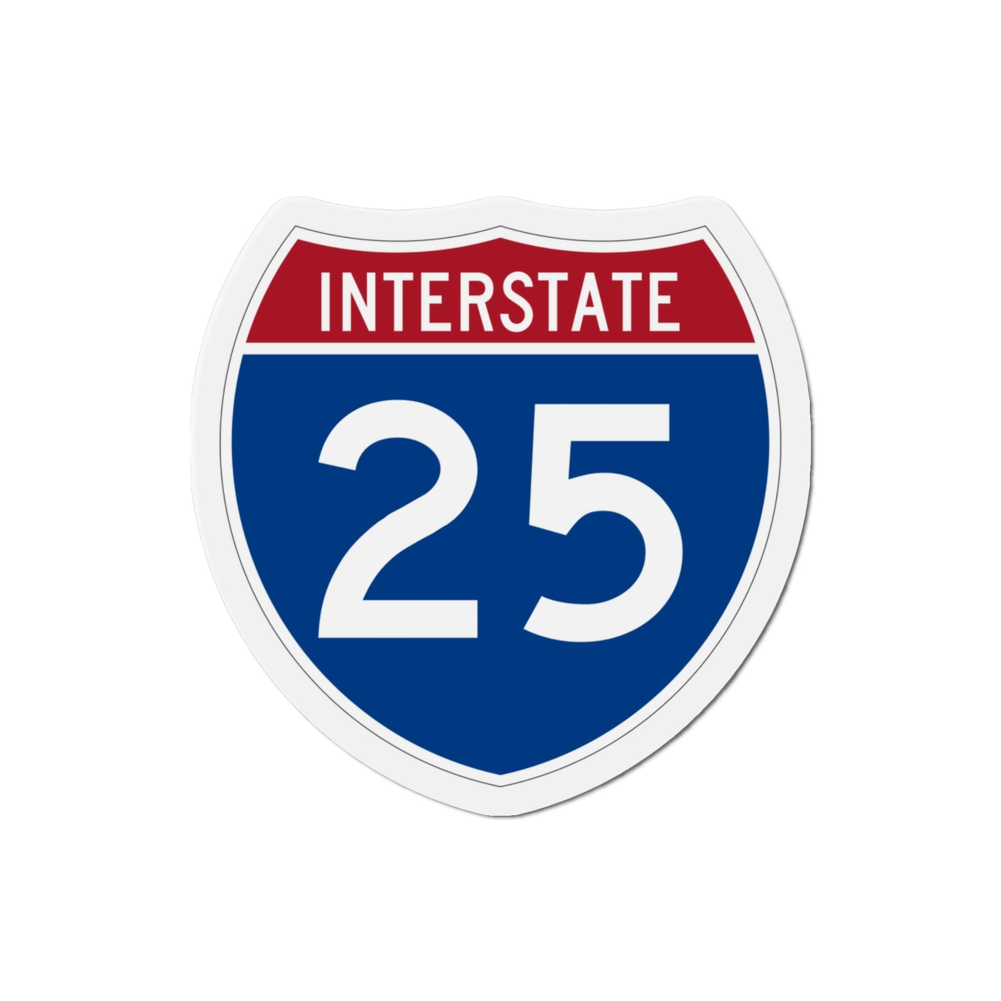 Interstate 25 (U.S. Highways) Die-Cut Magnet-3 Inch-The Sticker Space