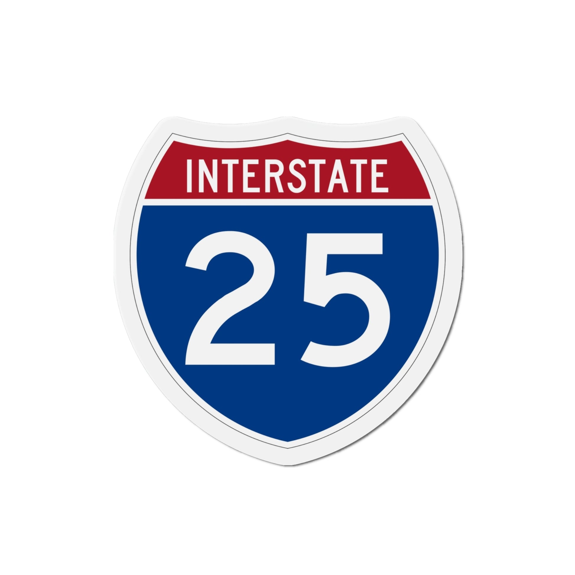 Interstate 25 (U.S. Highways) Die-Cut Magnet-4 Inch-The Sticker Space