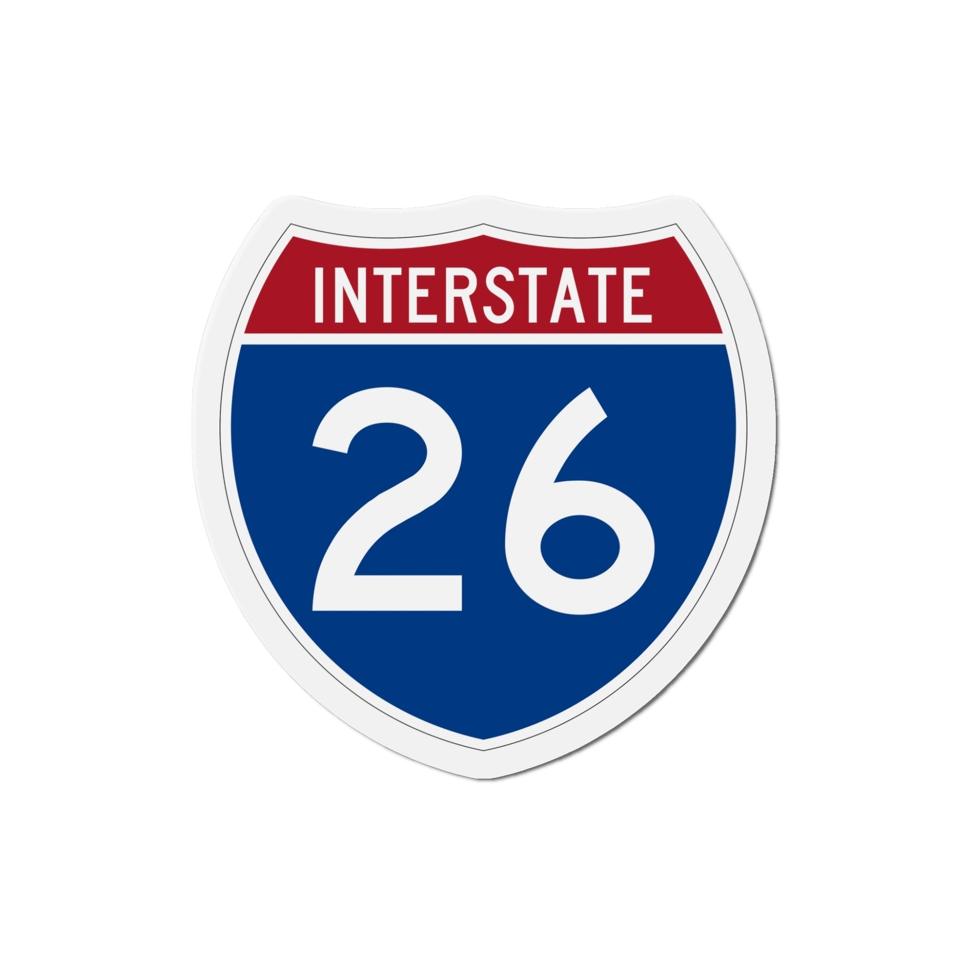 Interstate 26 (U.S. Highways) Die-Cut Magnet-5 Inch-The Sticker Space