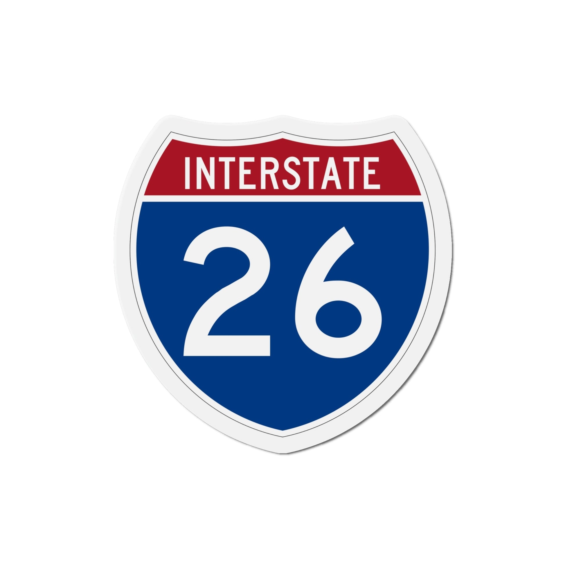 Interstate 26 (U.S. Highways) Die-Cut Magnet-6 Inch-The Sticker Space