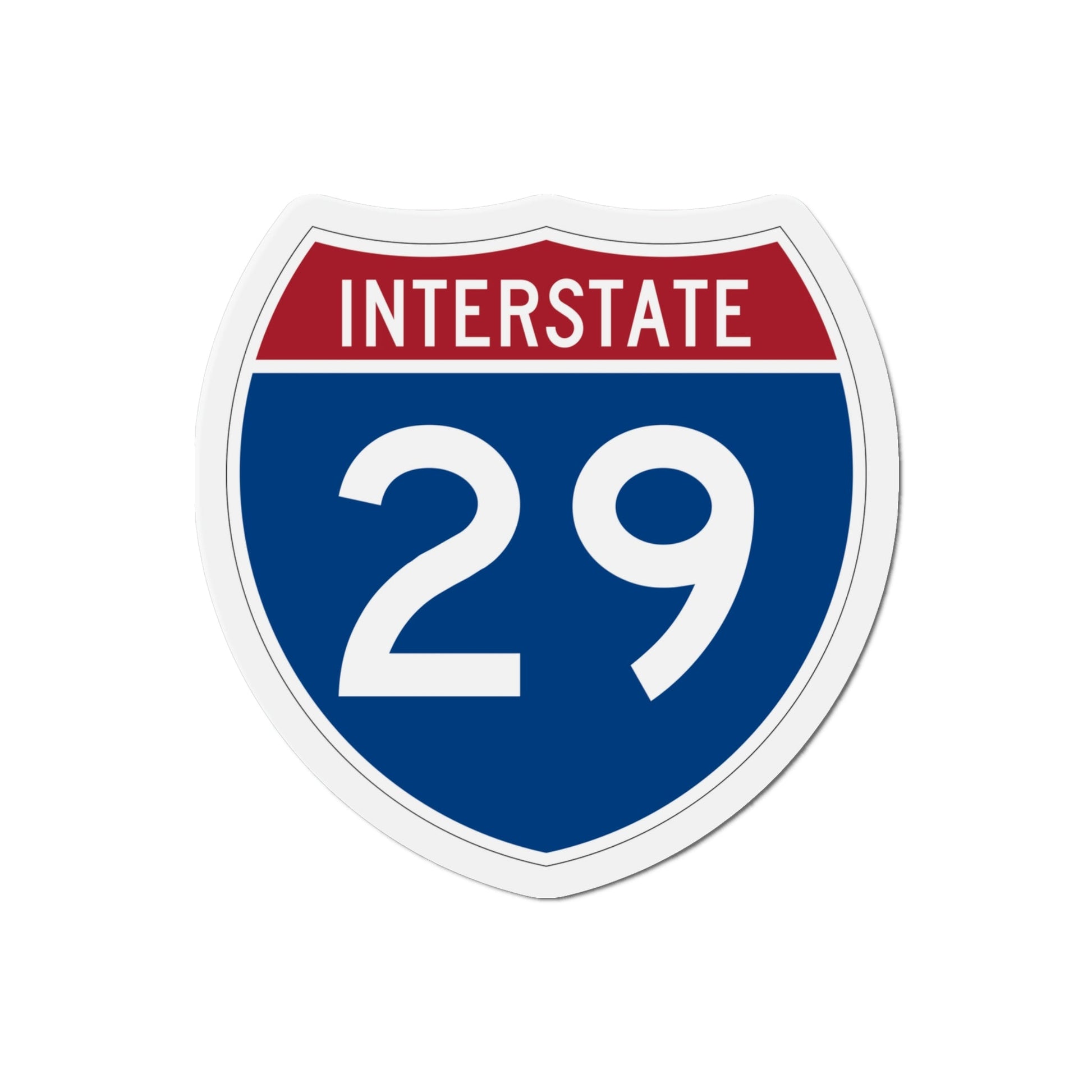 Interstate 29 (U.S. Highways) Die-Cut Magnet-4 Inch-The Sticker Space