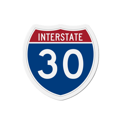 Interstate 30 (U.S. Highways) Die-Cut Magnet-3 Inch-The Sticker Space
