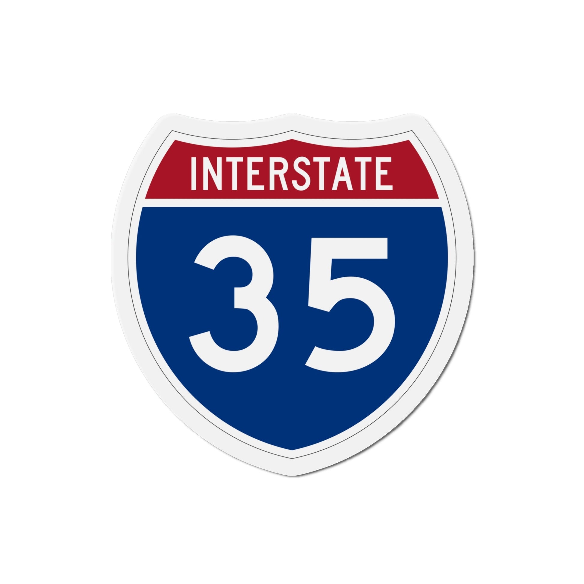 Interstate 35 (U.S. Highways) Die-Cut Magnet-5 Inch-The Sticker Space