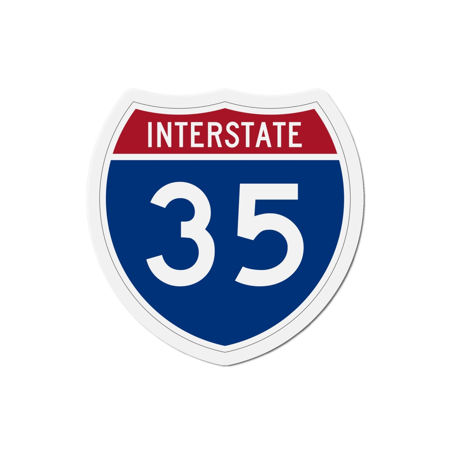 Interstate 35 (U.S. Highways) Die-Cut Magnet-6 Inch-The Sticker Space