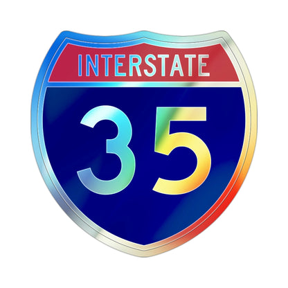 Interstate 35 (U.S. Highways) Holographic STICKER Die-Cut Vinyl Decal-2 Inch-The Sticker Space