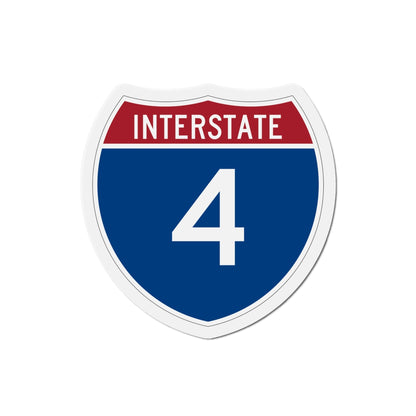 Interstate 4 (U.S. Highways) Die-Cut Magnet-6 Inch-The Sticker Space