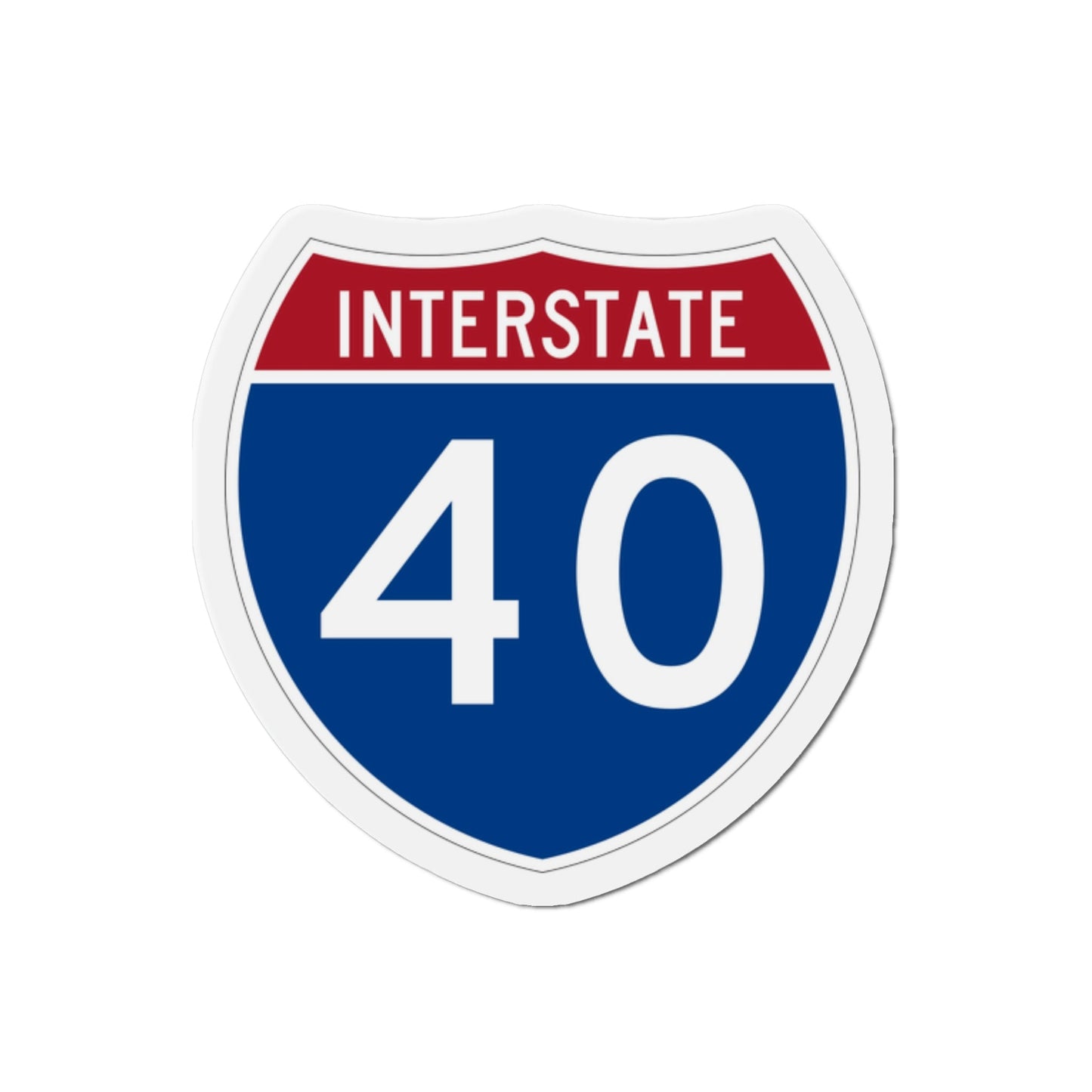 Interstate 40 (U.S. Highways) Die-Cut Magnet-2 Inch-The Sticker Space