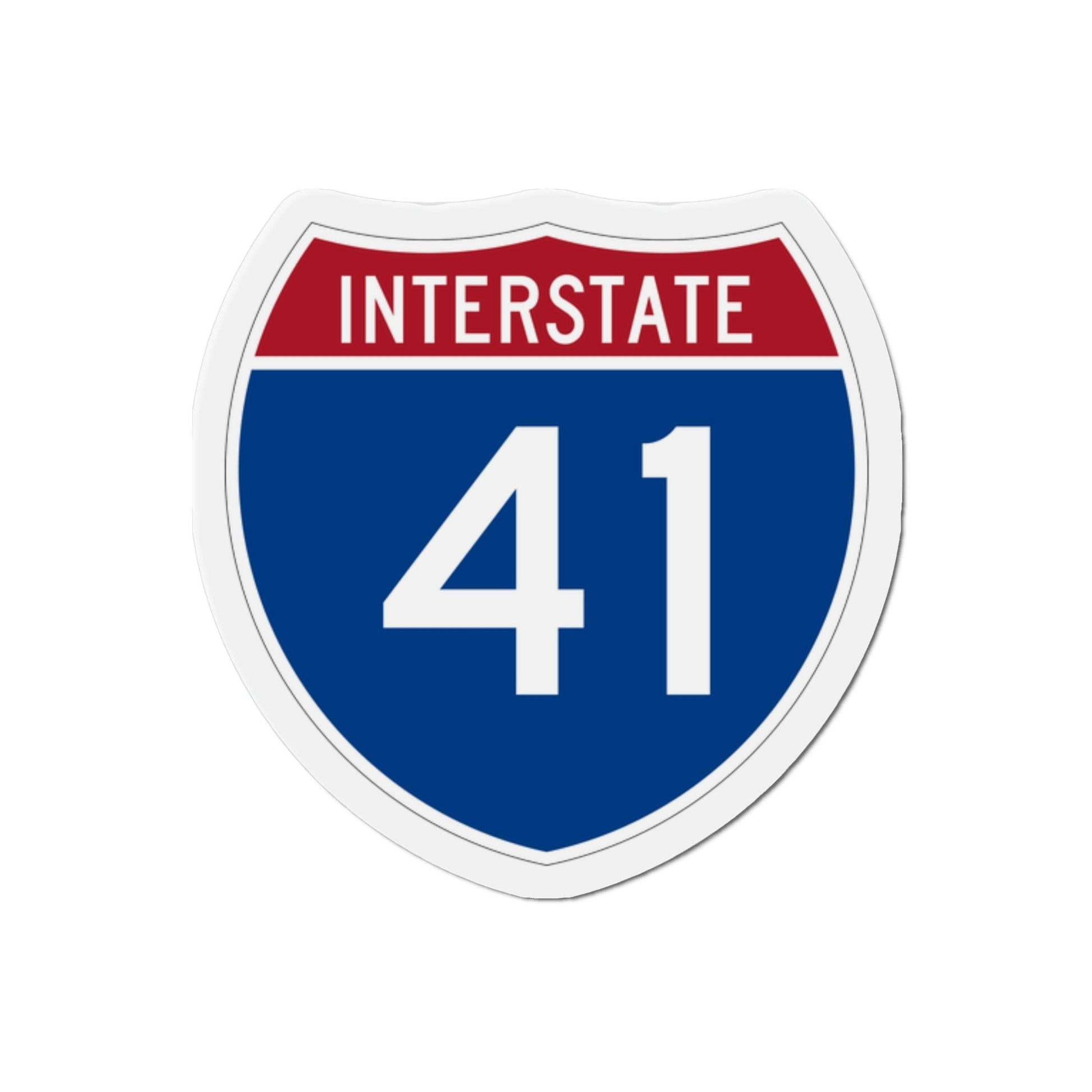 Interstate 41 (U.S. Highways) Die-Cut Magnet-2 Inch-The Sticker Space