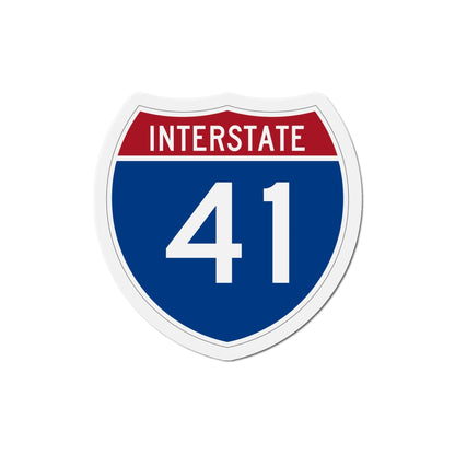 Interstate 41 (U.S. Highways) Die-Cut Magnet-6 Inch-The Sticker Space