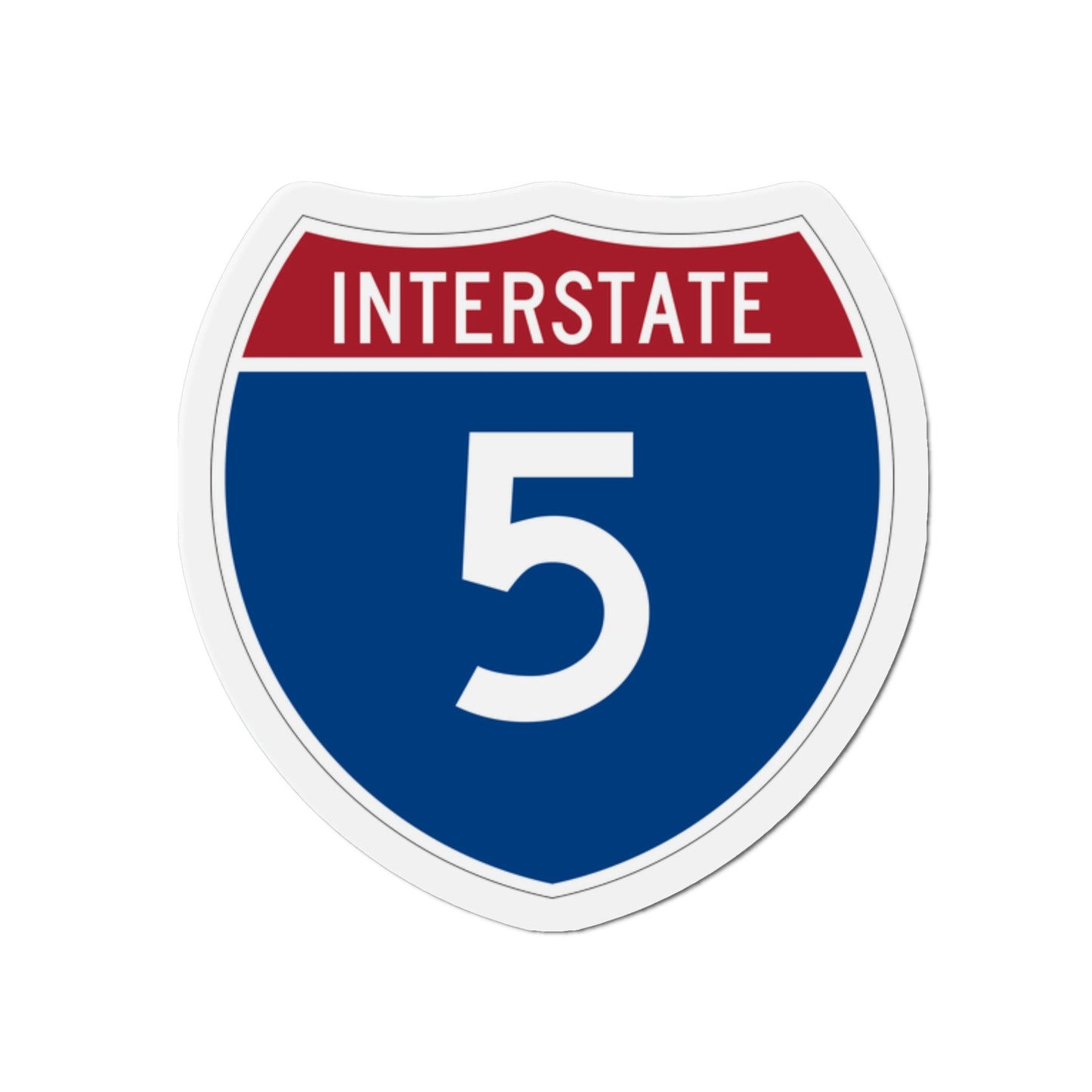 Interstate 5 (U.S. Highways) Die-Cut Magnet-2 Inch-The Sticker Space