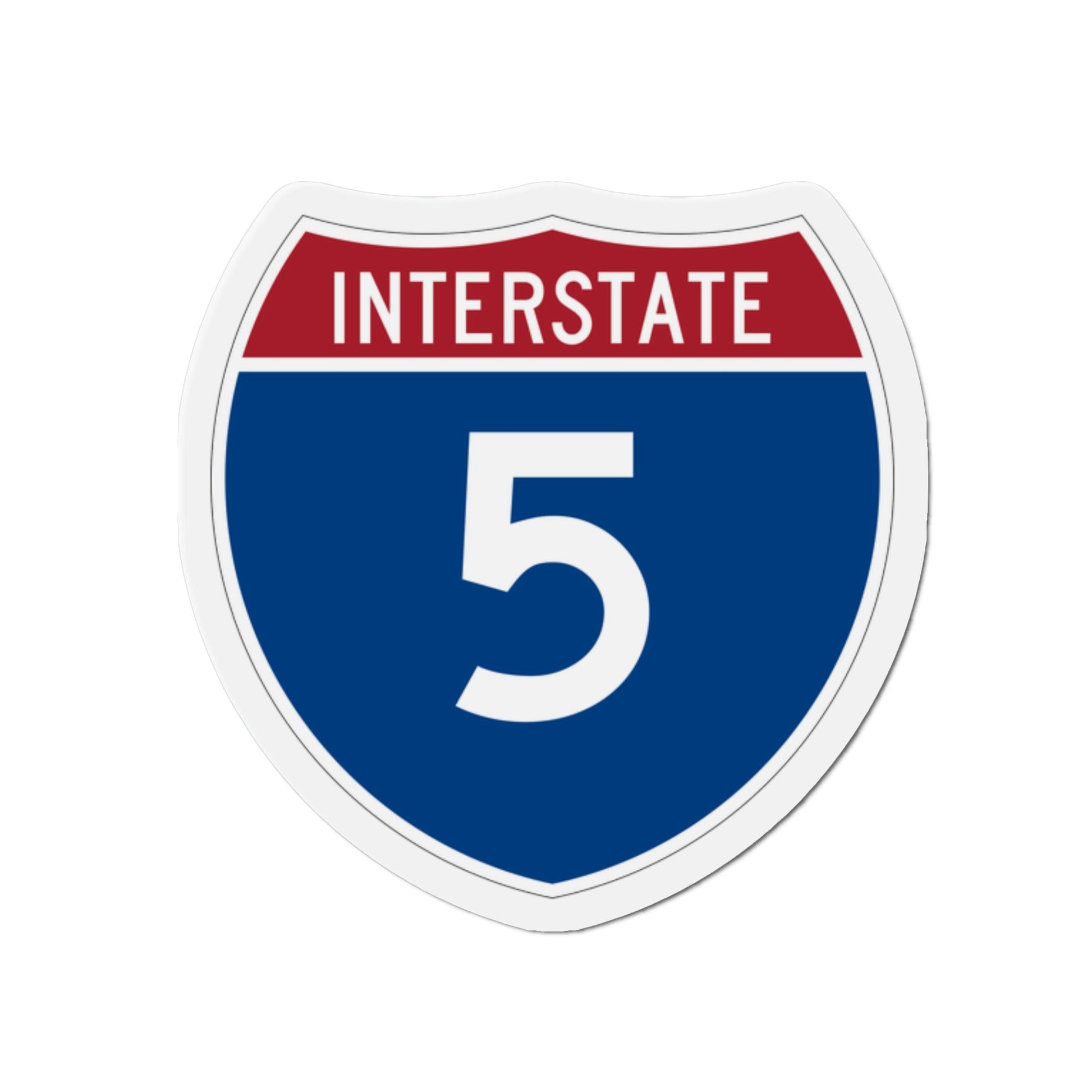 Interstate 5 (U.S. Highways) Die-Cut Magnet-2 Inch-The Sticker Space
