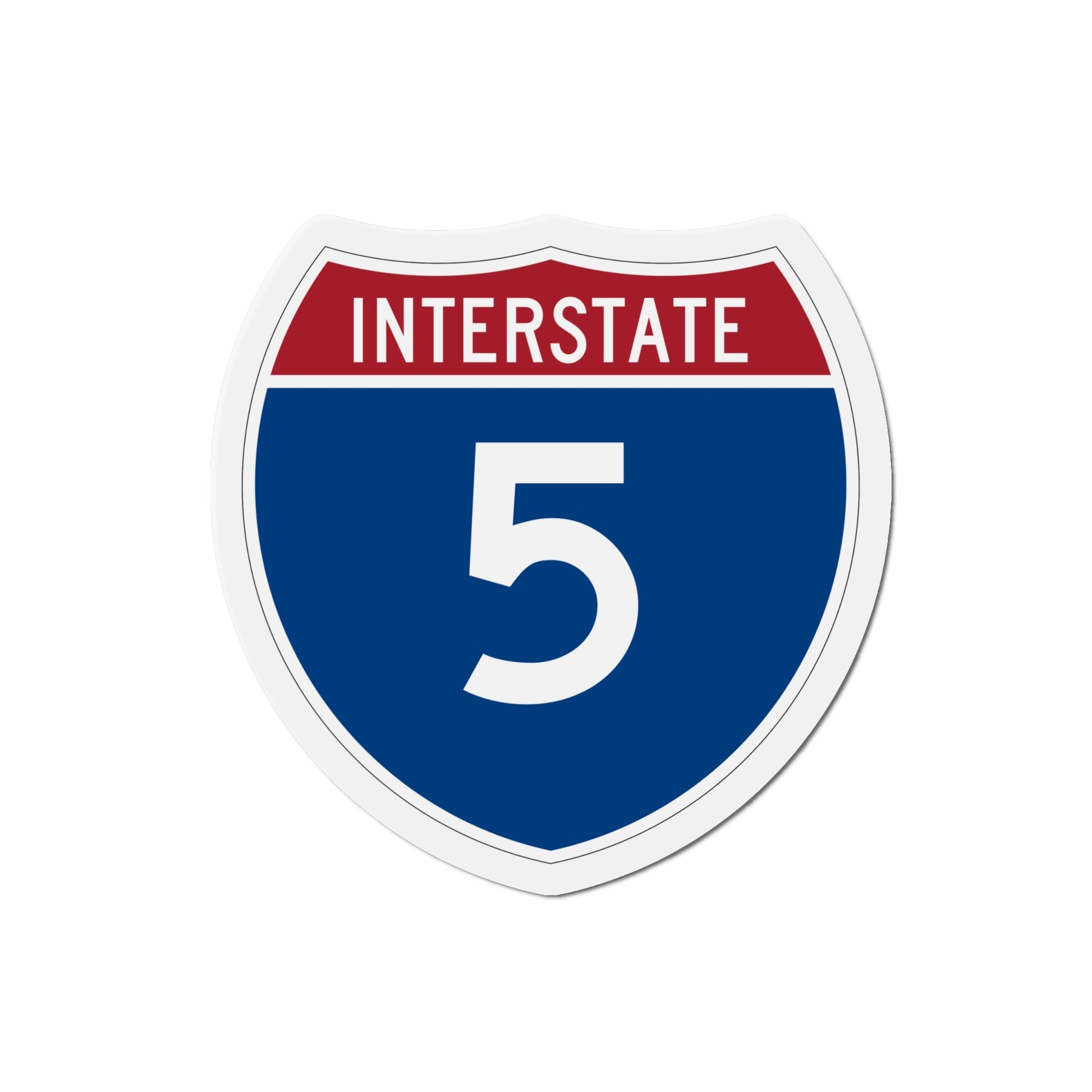 Interstate 5 (U.S. Highways) Die-Cut Magnet-6 Inch-The Sticker Space