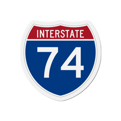 Interstate 74 (U.S. Highways) Die-Cut Magnet-2 Inch-The Sticker Space