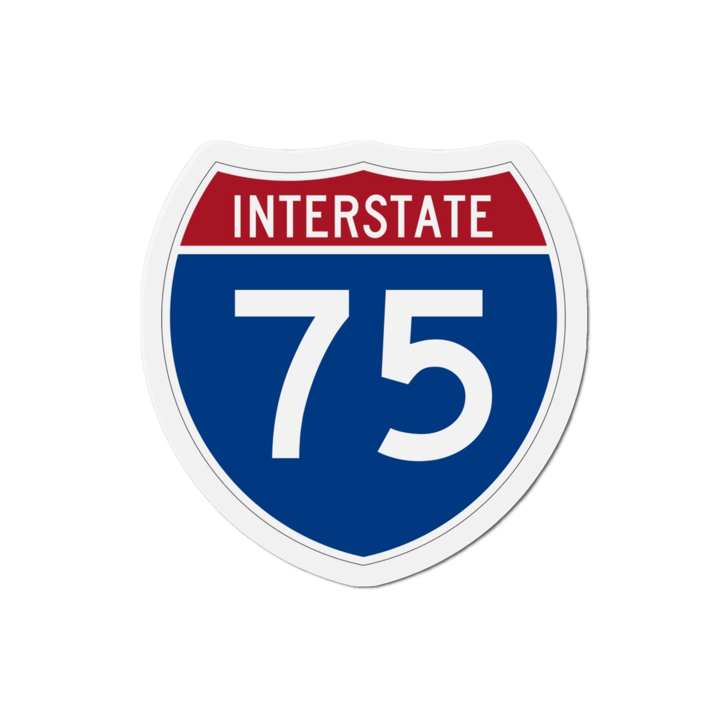 Interstate 75 (U.S. Highways) Die-Cut Magnet-3 Inch-The Sticker Space