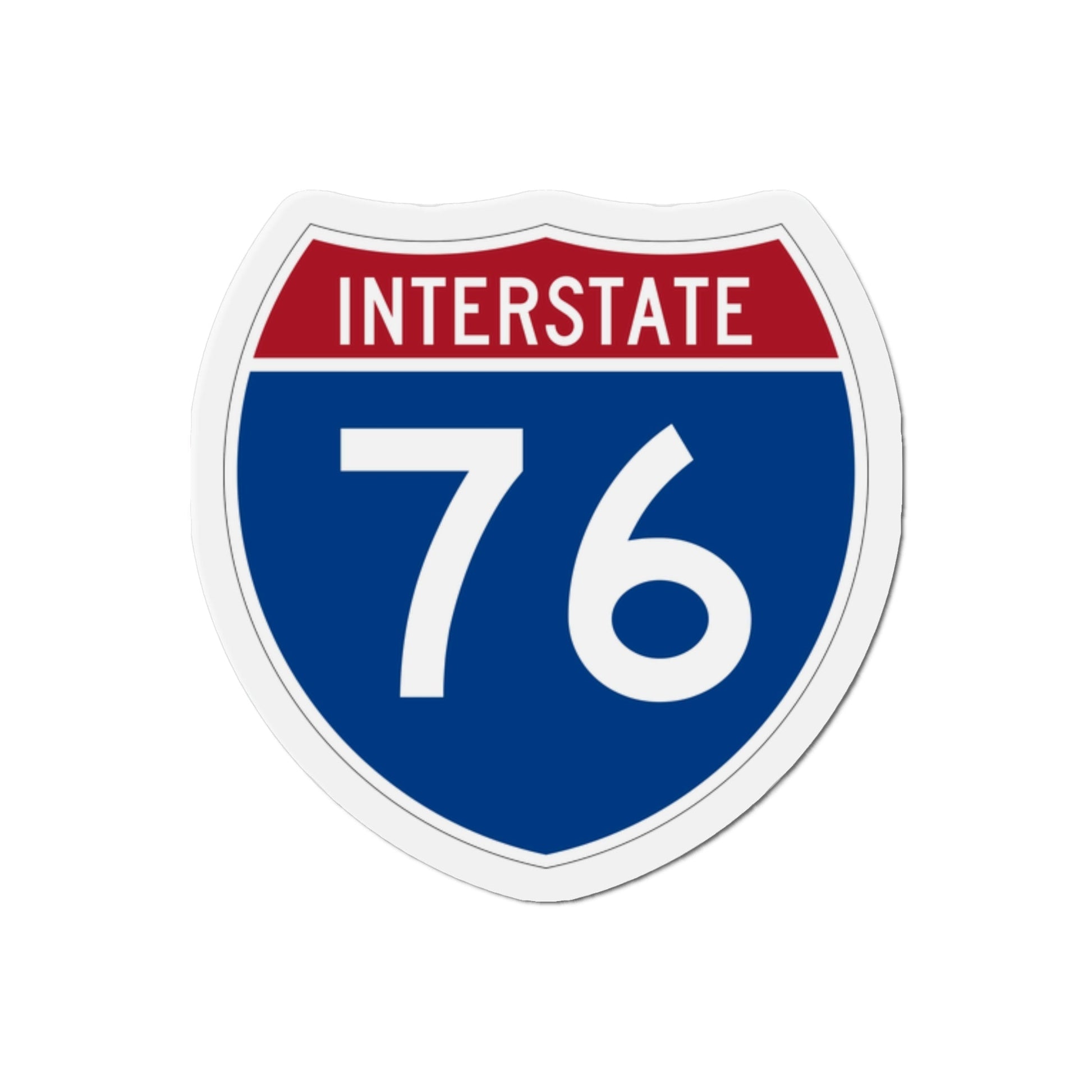 Interstate 76 Colorado Nebraska (U.S. Highways) Die-Cut Magnet-2 Inch-The Sticker Space