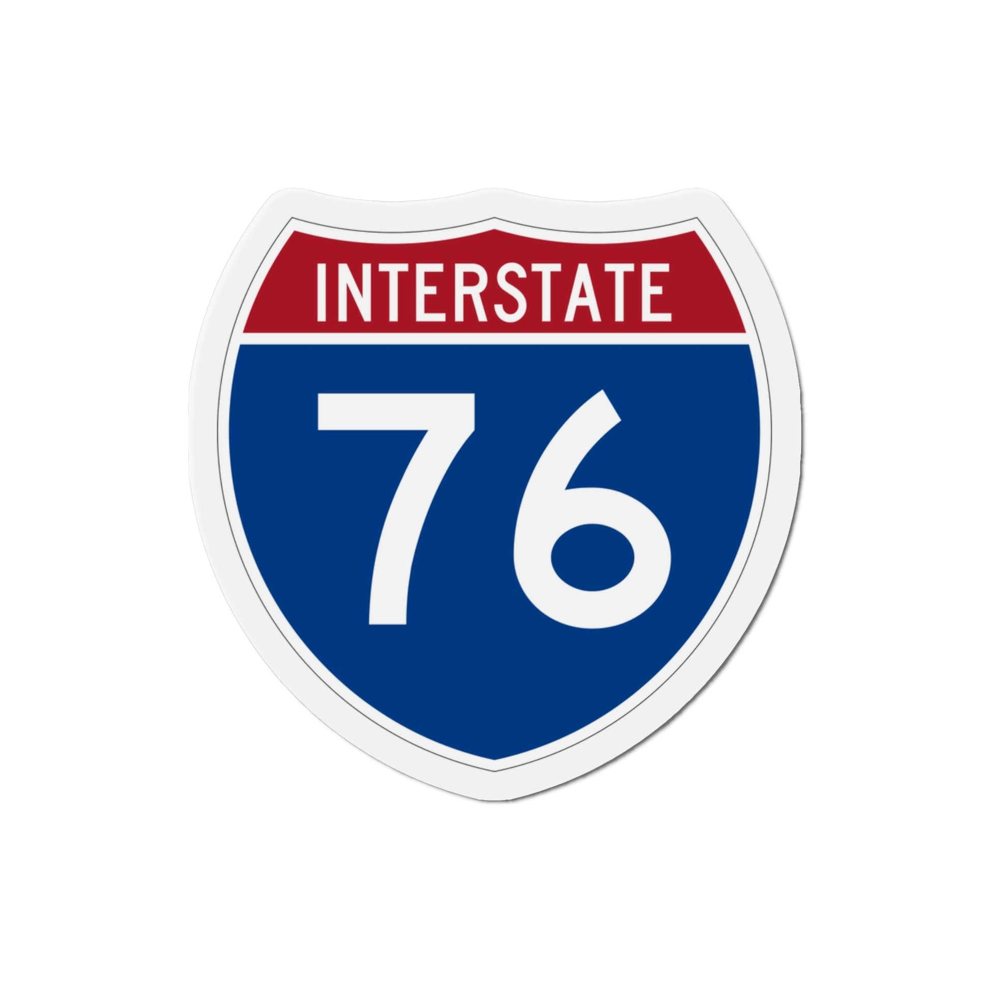 Interstate 76 Colorado Nebraska (U.S. Highways) Die-Cut Magnet-3 Inch-The Sticker Space