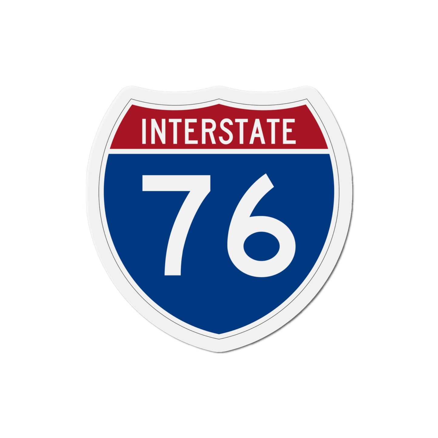 Interstate 76 Colorado Nebraska (U.S. Highways) Die-Cut Magnet-4 Inch-The Sticker Space