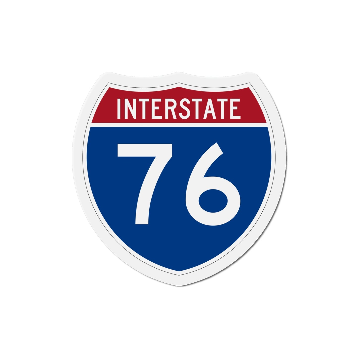 Interstate 76 Colorado Nebraska (U.S. Highways) Die-Cut Magnet-5 Inch-The Sticker Space