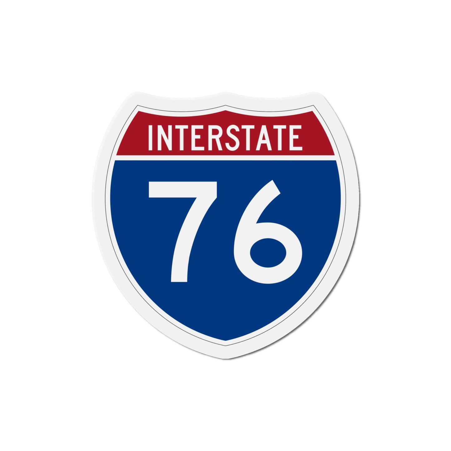 Interstate 76 Colorado Nebraska (U.S. Highways) Die-Cut Magnet-6 Inch-The Sticker Space
