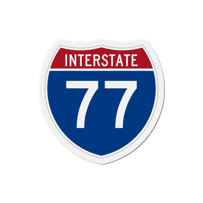 Interstate 77 (U.S. Highways) Die-Cut Magnet-3 Inch-The Sticker Space