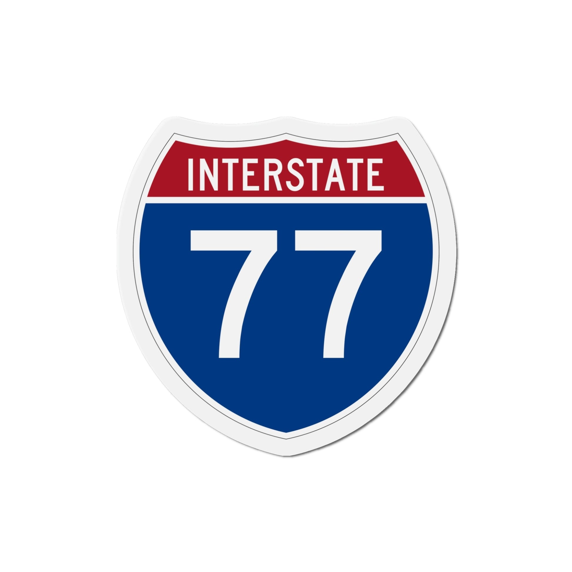 Interstate 77 (U.S. Highways) Die-Cut Magnet-5 Inch-The Sticker Space