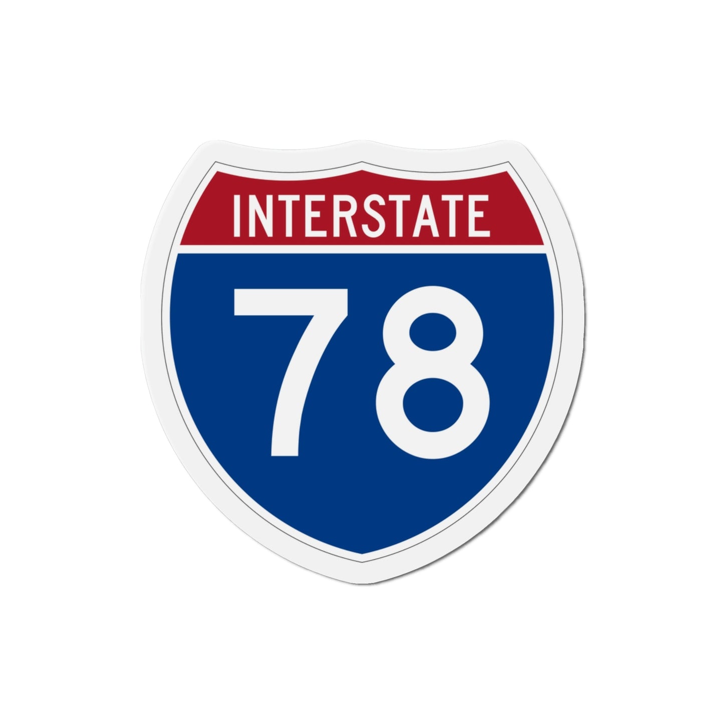 Interstate 78 (U.S. Highways) Die-Cut Magnet-3 Inch-The Sticker Space