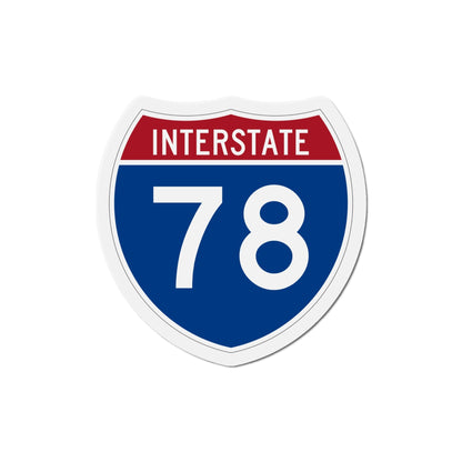 Interstate 78 (U.S. Highways) Die-Cut Magnet-6 Inch-The Sticker Space