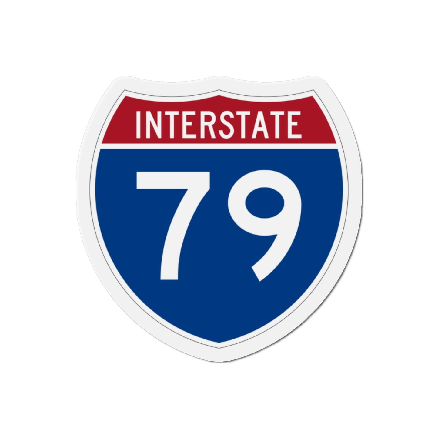 Interstate 79 (U.S. Highways) Die-Cut Magnet-2 Inch-The Sticker Space