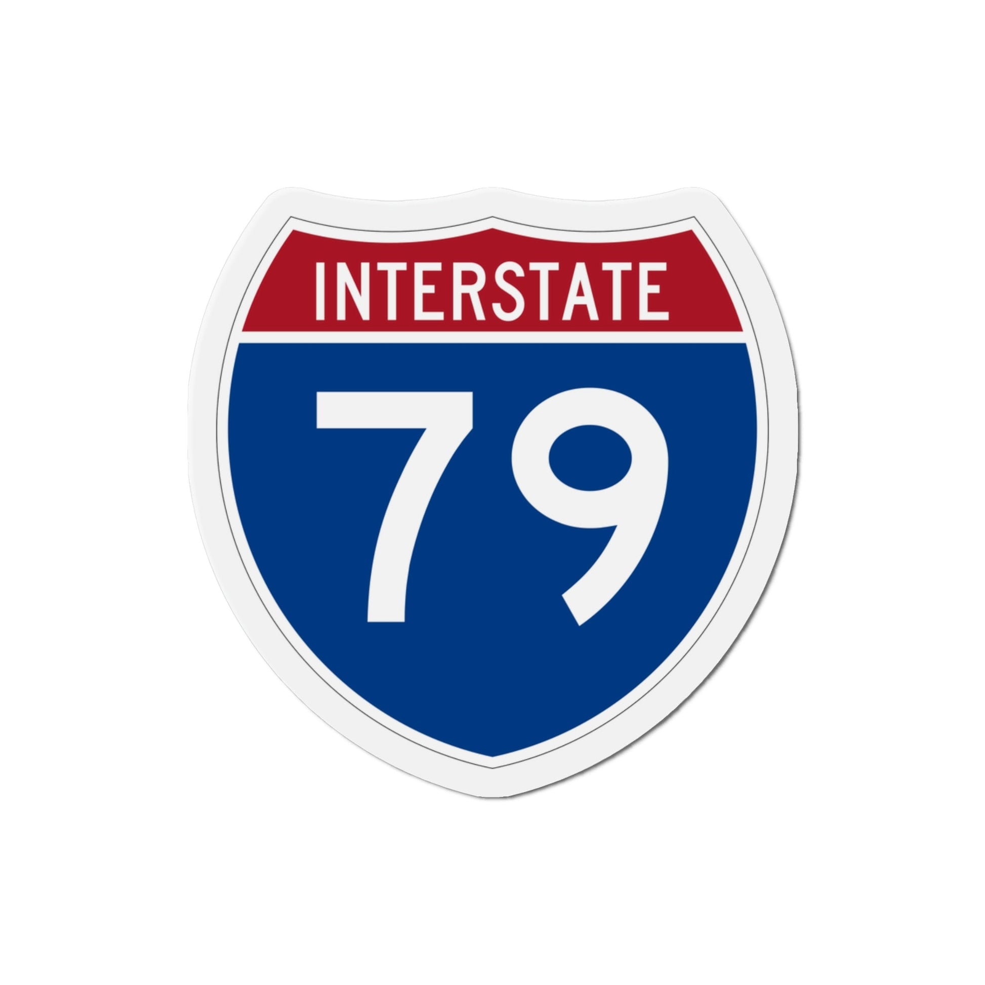 Interstate 79 (U.S. Highways) Die-Cut Magnet-3 Inch-The Sticker Space