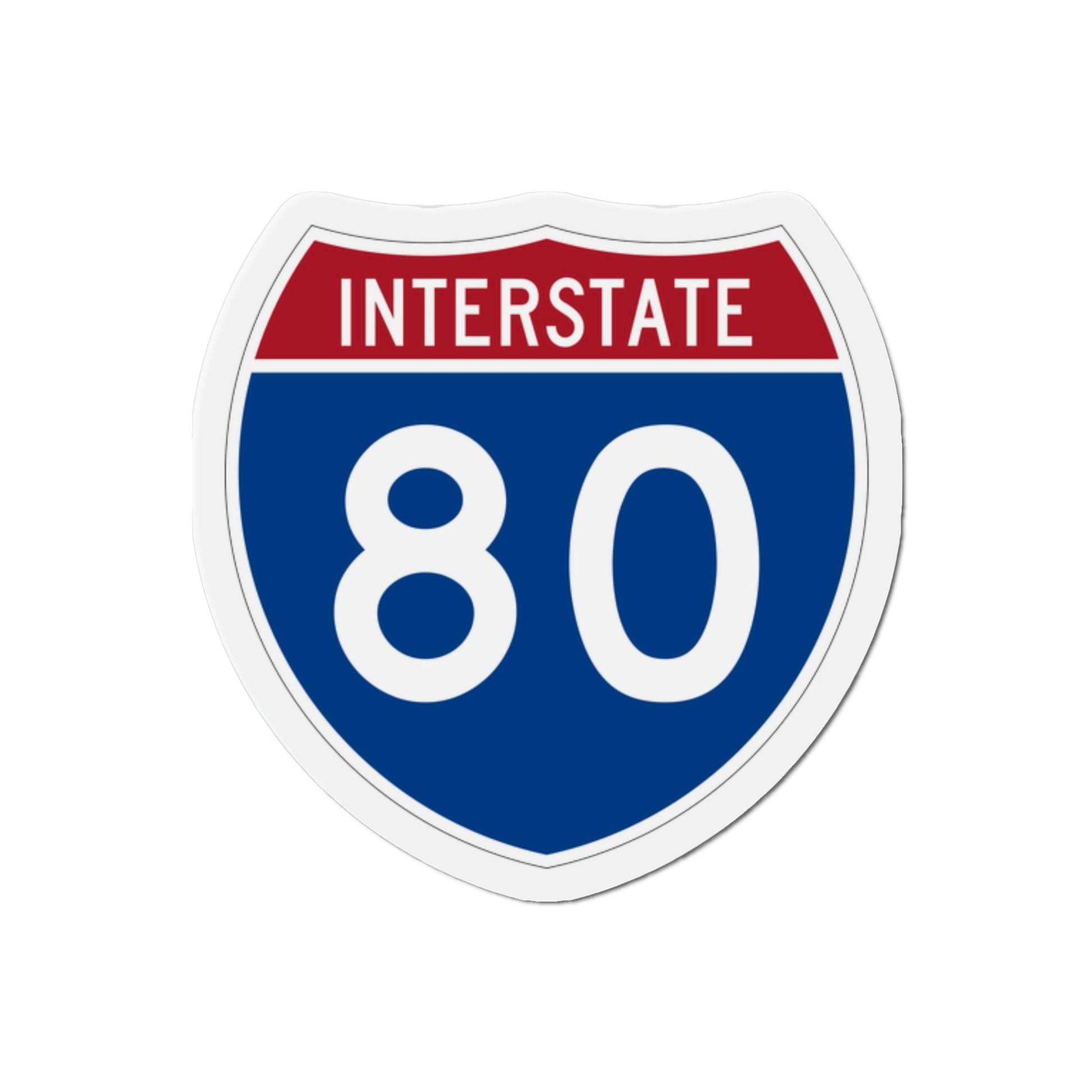 Interstate 80 (U.S. Highways) Die-Cut Magnet-2 Inch-The Sticker Space