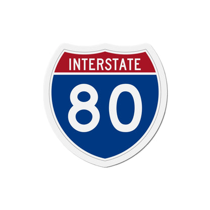 Interstate 80 (U.S. Highways) Die-Cut Magnet-6 Inch-The Sticker Space