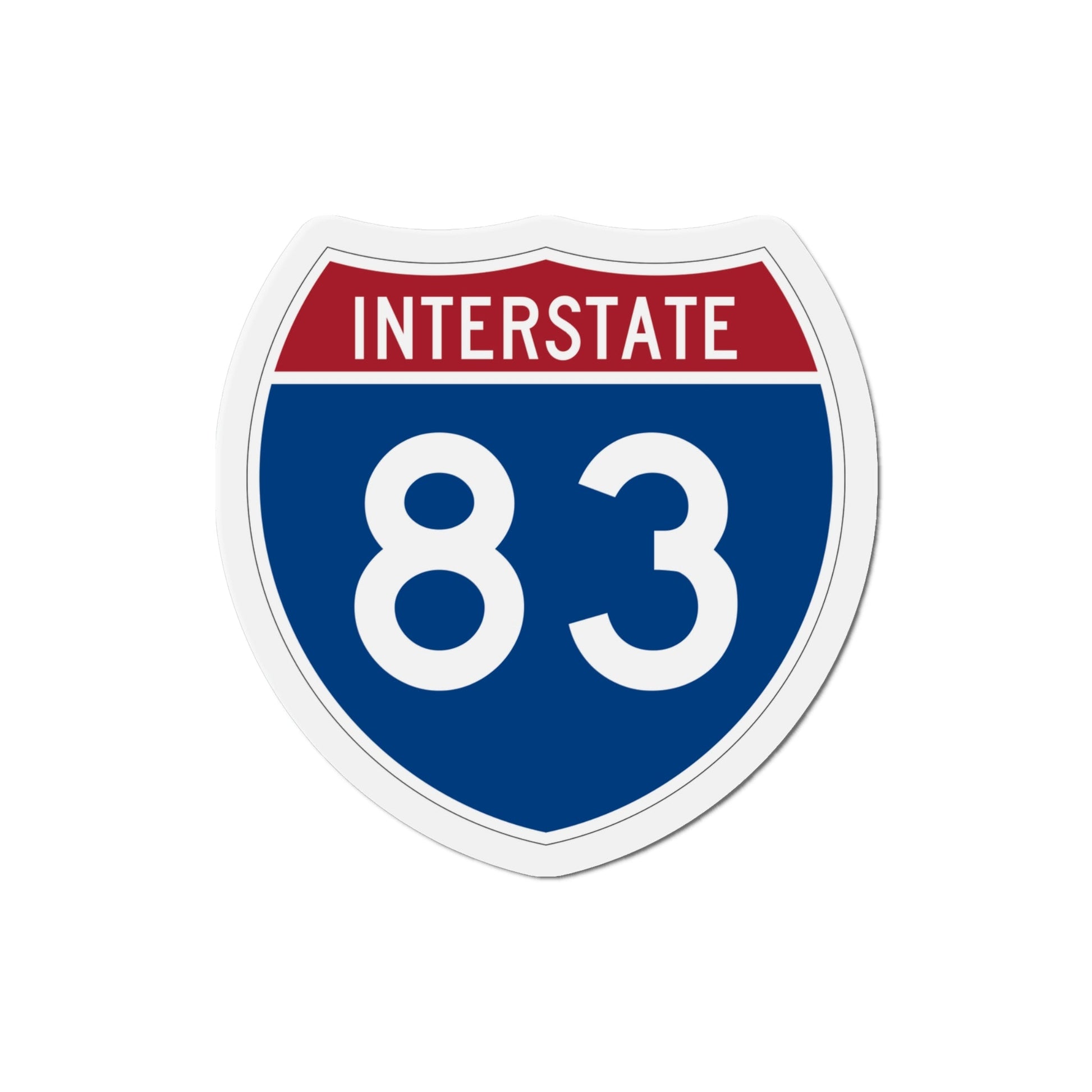 Interstate 83 (U.S. Highways) Die-Cut Magnet-4 Inch-The Sticker Space