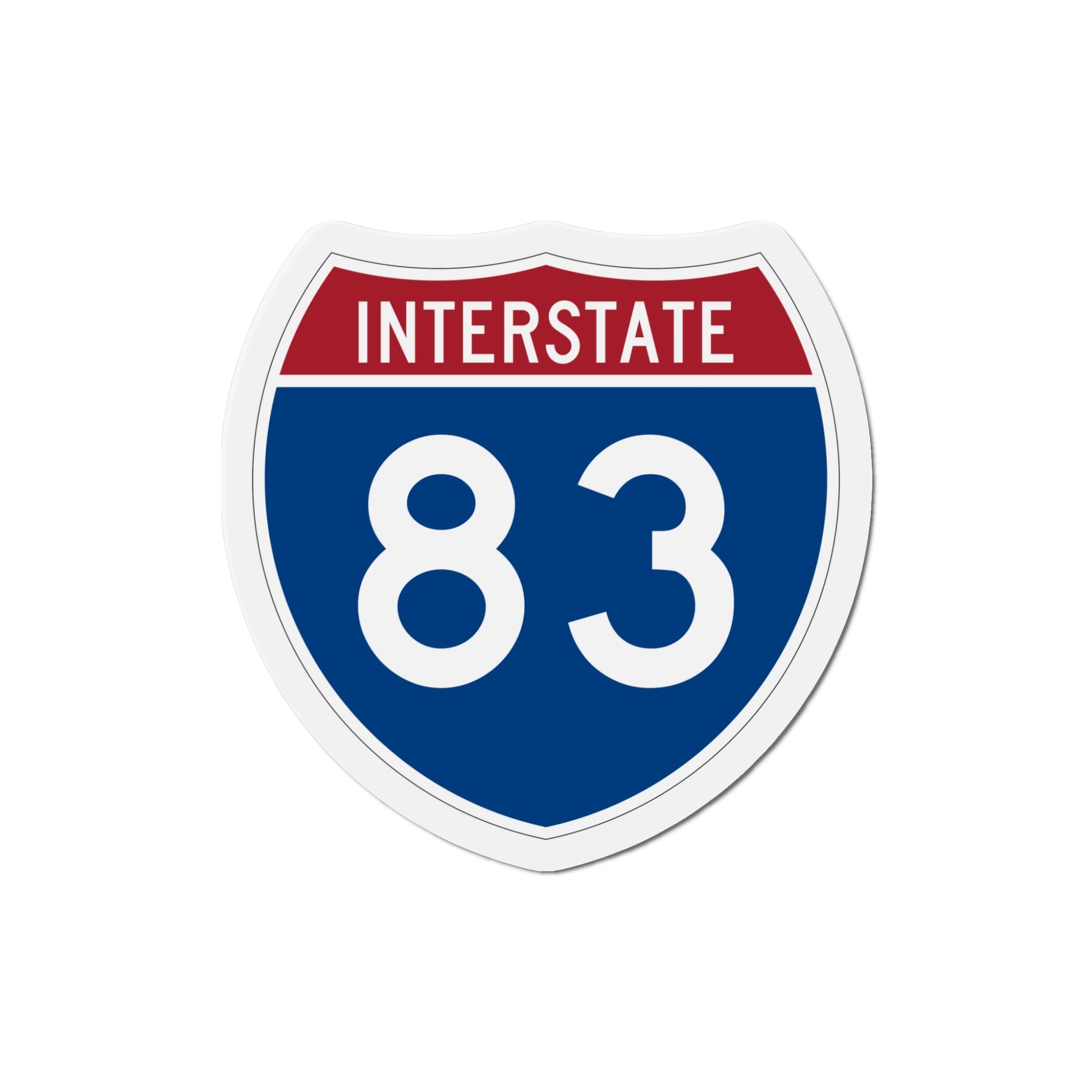 Interstate 83 (U.S. Highways) Die-Cut Magnet-5 Inch-The Sticker Space