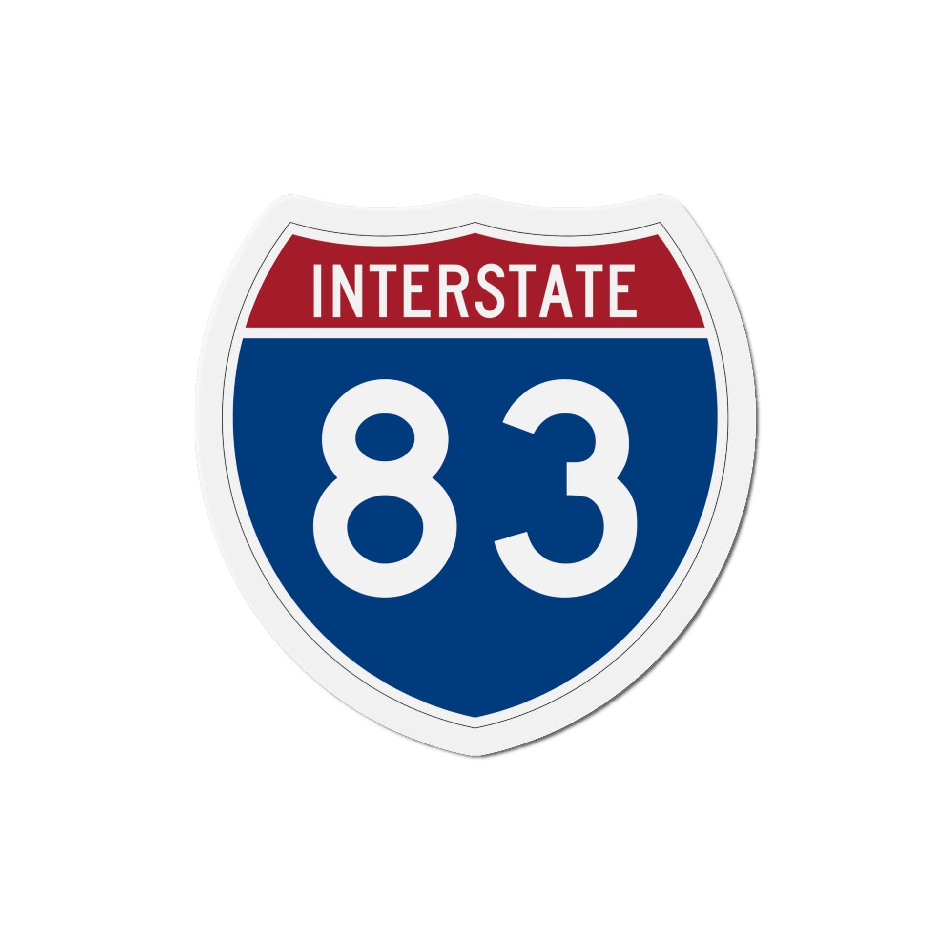 Interstate 83 (U.S. Highways) Die-Cut Magnet-6 Inch-The Sticker Space