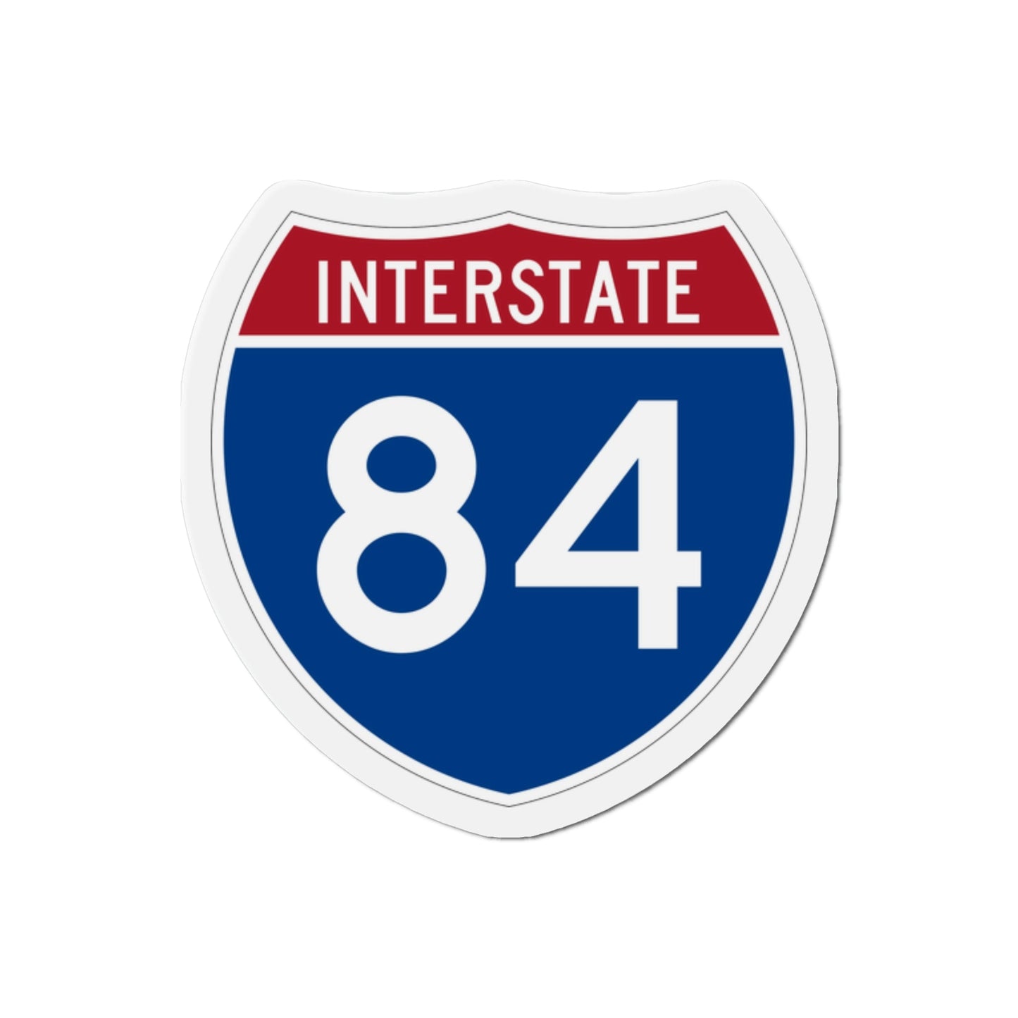 Interstate 84 Oregon Utah (U.S. Highways) Die-Cut Magnet-2 Inch-The Sticker Space