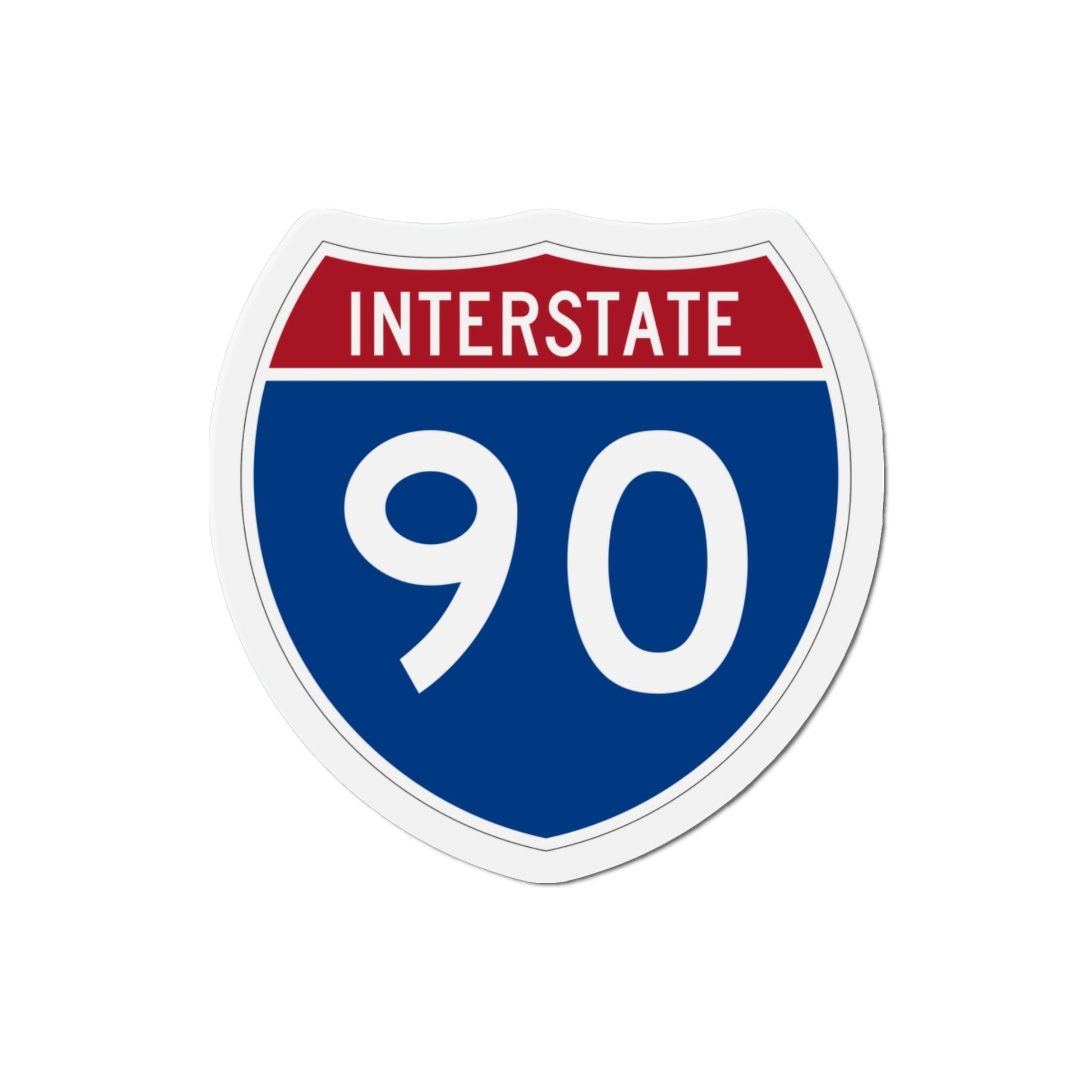 Interstate 90 (U.S. Highways) Die-Cut Magnet-3 Inch-The Sticker Space
