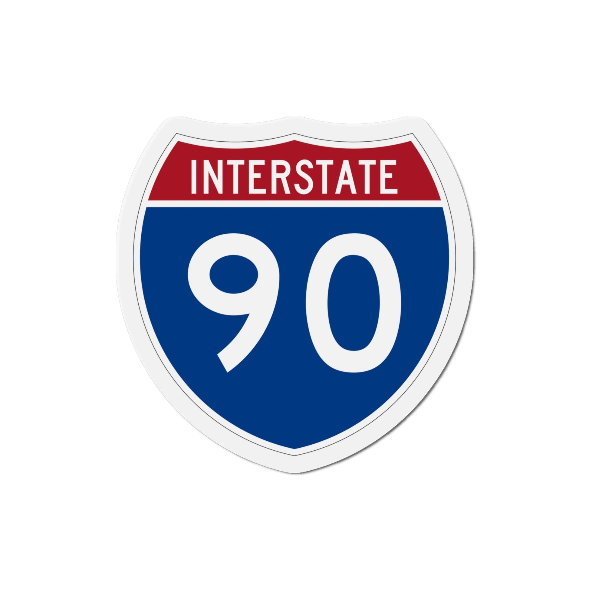 Interstate 90 (U.S. Highways) Die-Cut Magnet-4 Inch-The Sticker Space