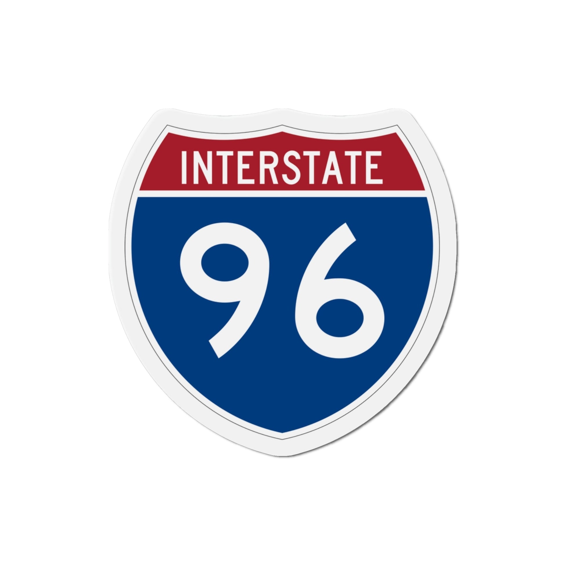 Interstate 96 (U.S. Highways) Die-Cut Magnet-3 Inch-The Sticker Space