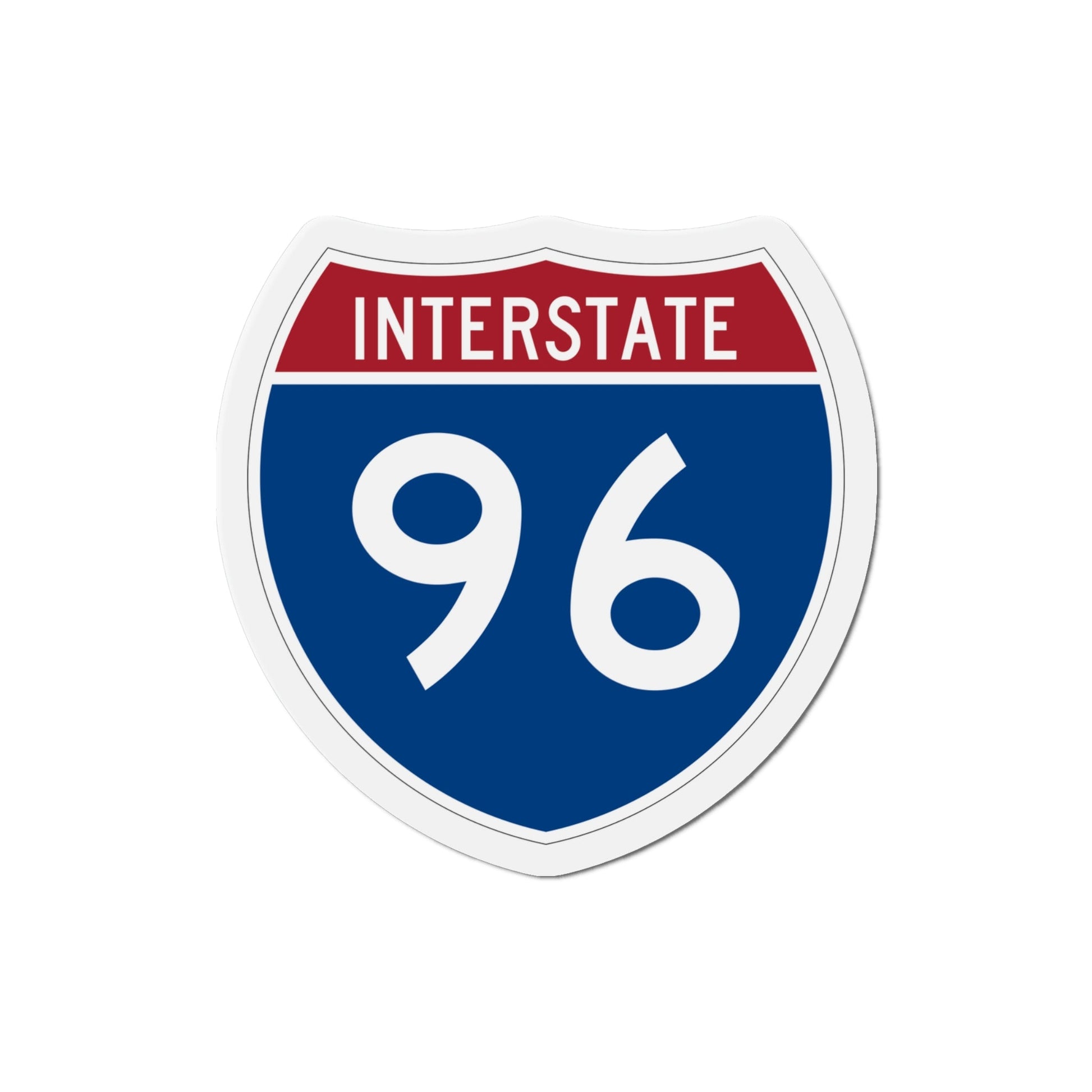 Interstate 96 (U.S. Highways) Die-Cut Magnet-4 Inch-The Sticker Space