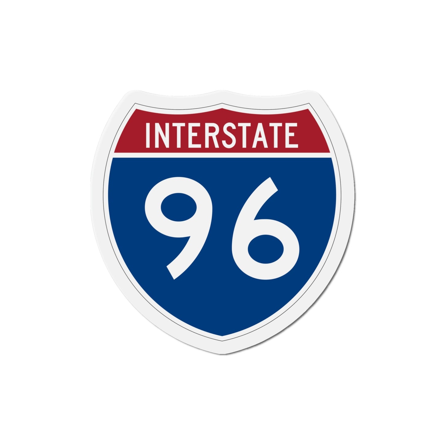 Interstate 96 (U.S. Highways) Die-Cut Magnet-5 Inch-The Sticker Space