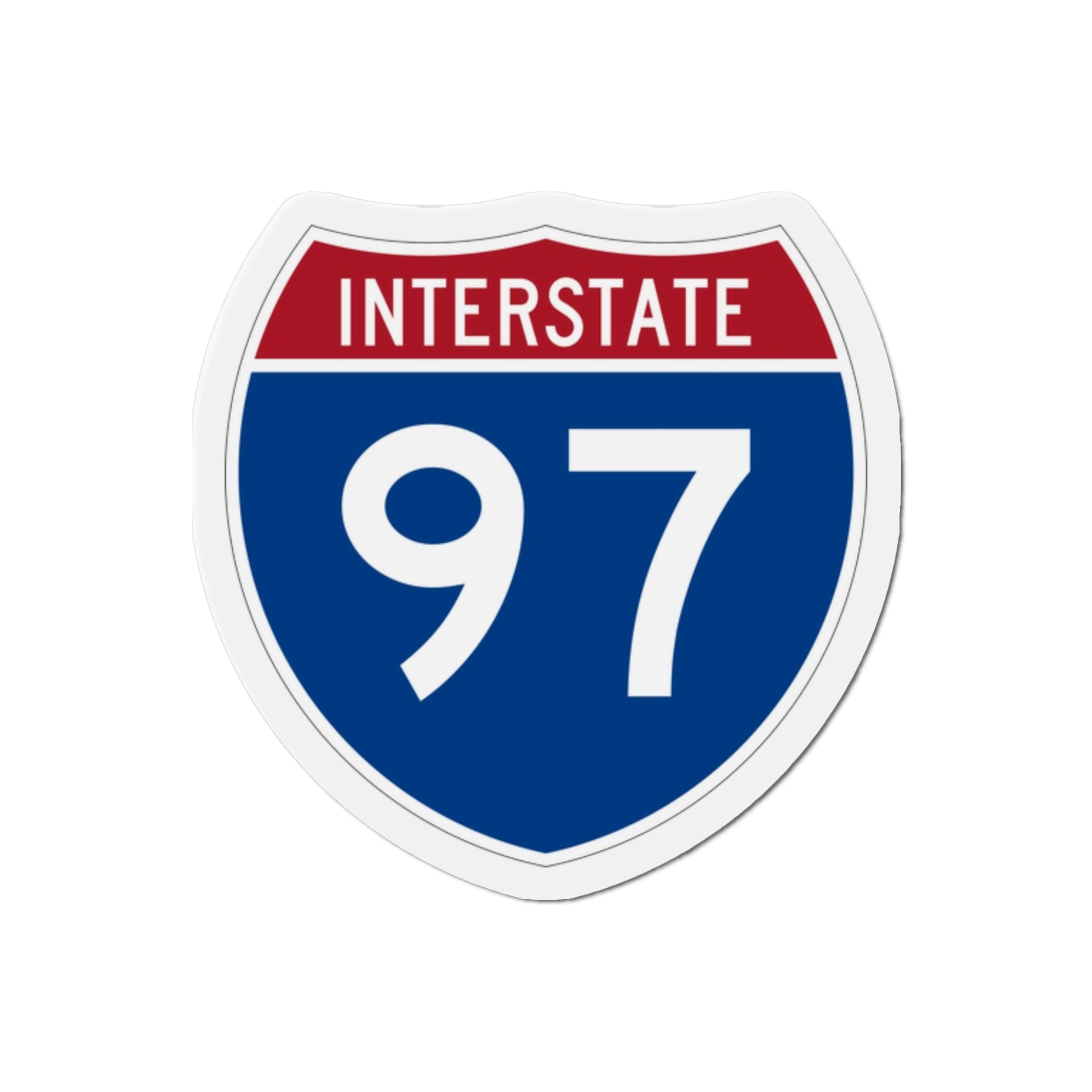 Interstate 97 (U.S. Highways) Die-Cut Magnet-2 Inch-The Sticker Space