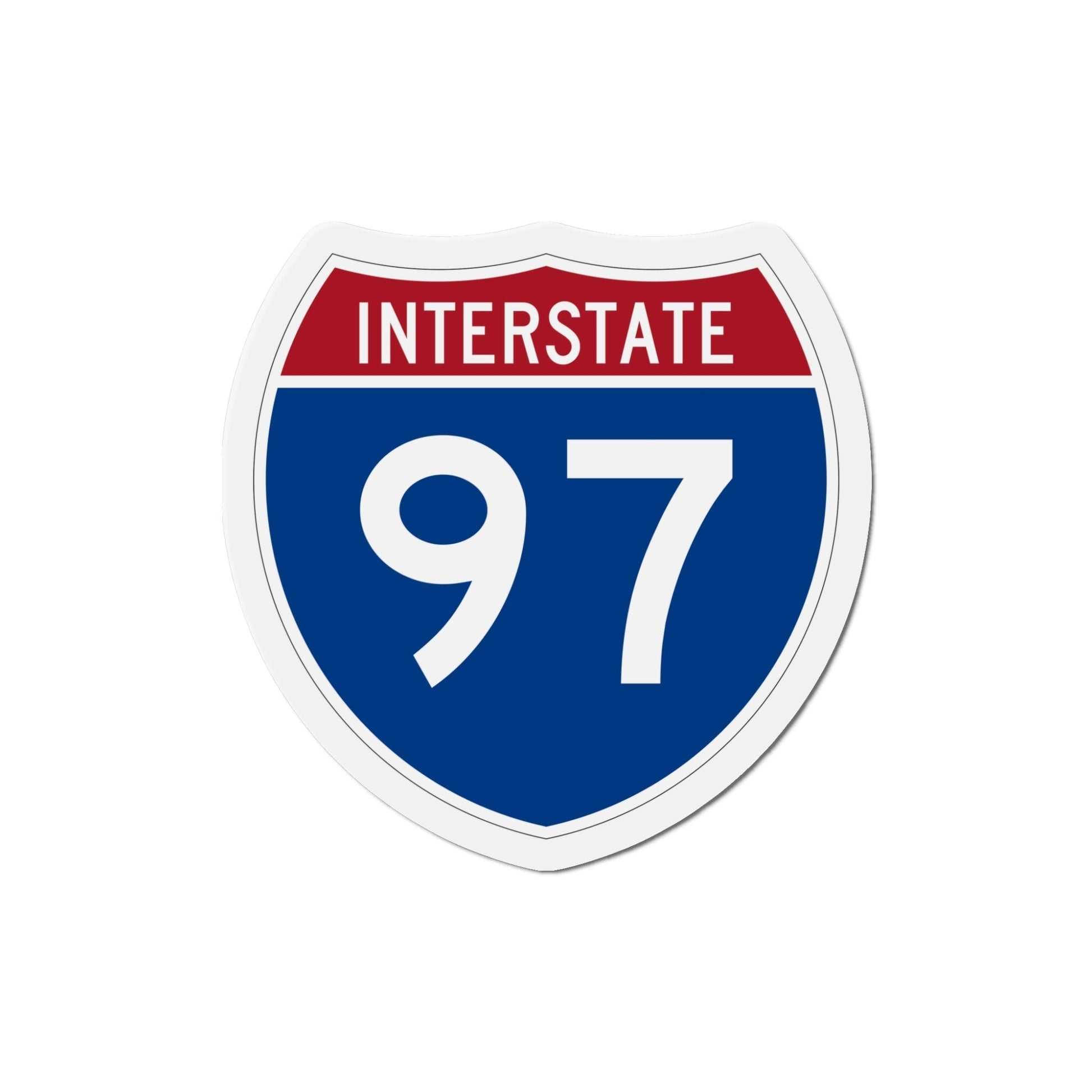 Interstate 97 (U.S. Highways) Die-Cut Magnet-5 Inch-The Sticker Space