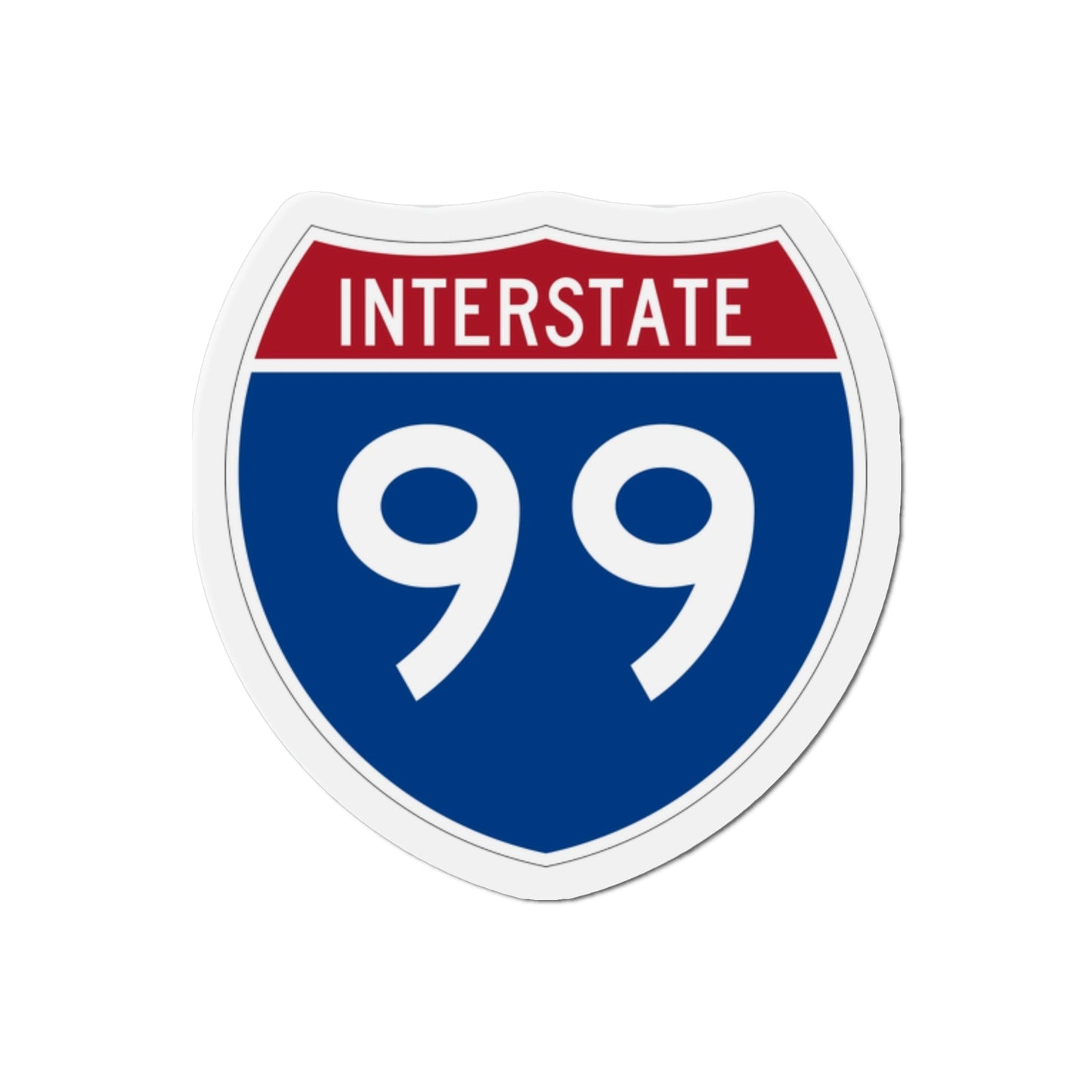 Interstate 99 (U.S. Highways) Die-Cut Magnet-2 Inch-The Sticker Space