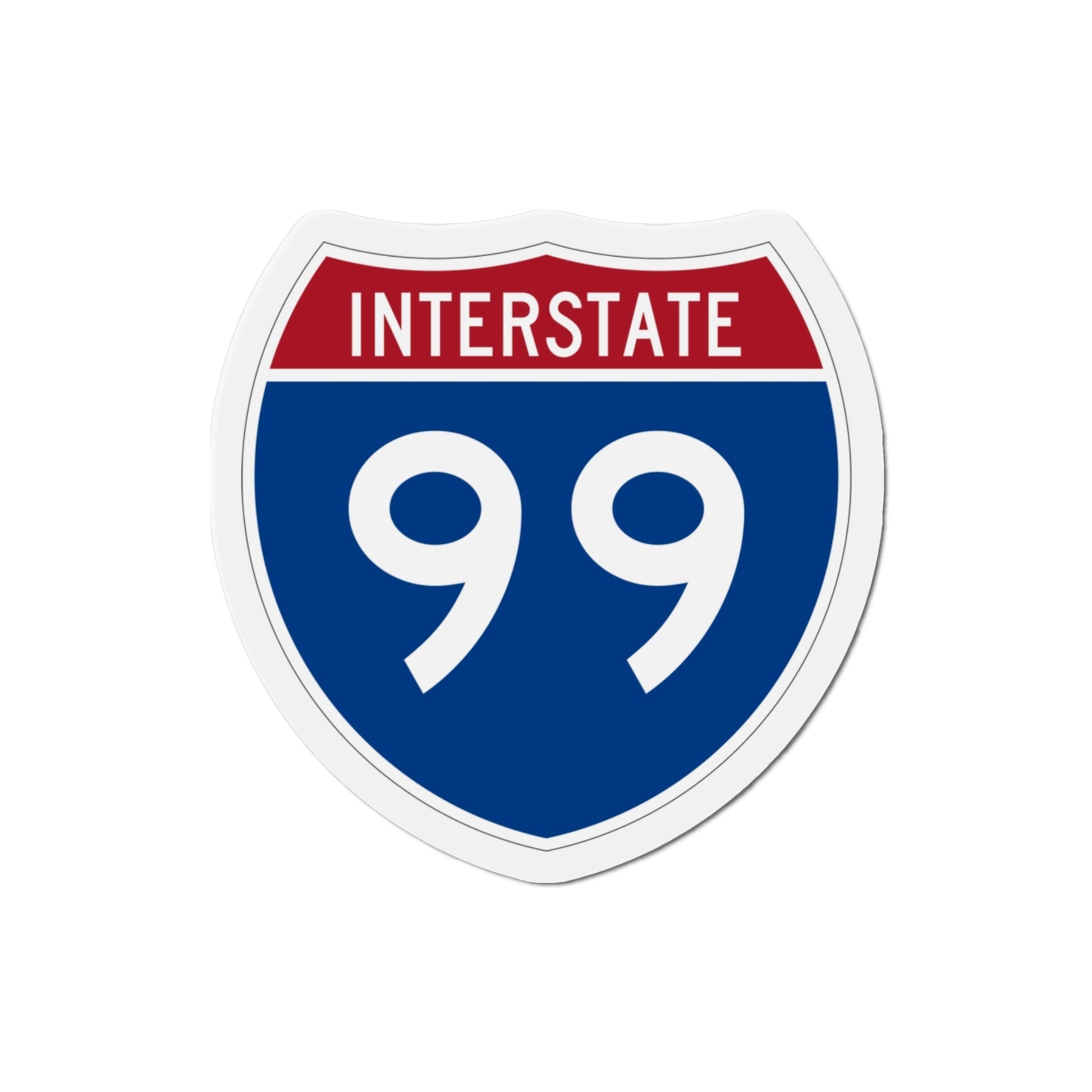 Interstate 99 (U.S. Highways) Die-Cut Magnet-3 Inch-The Sticker Space