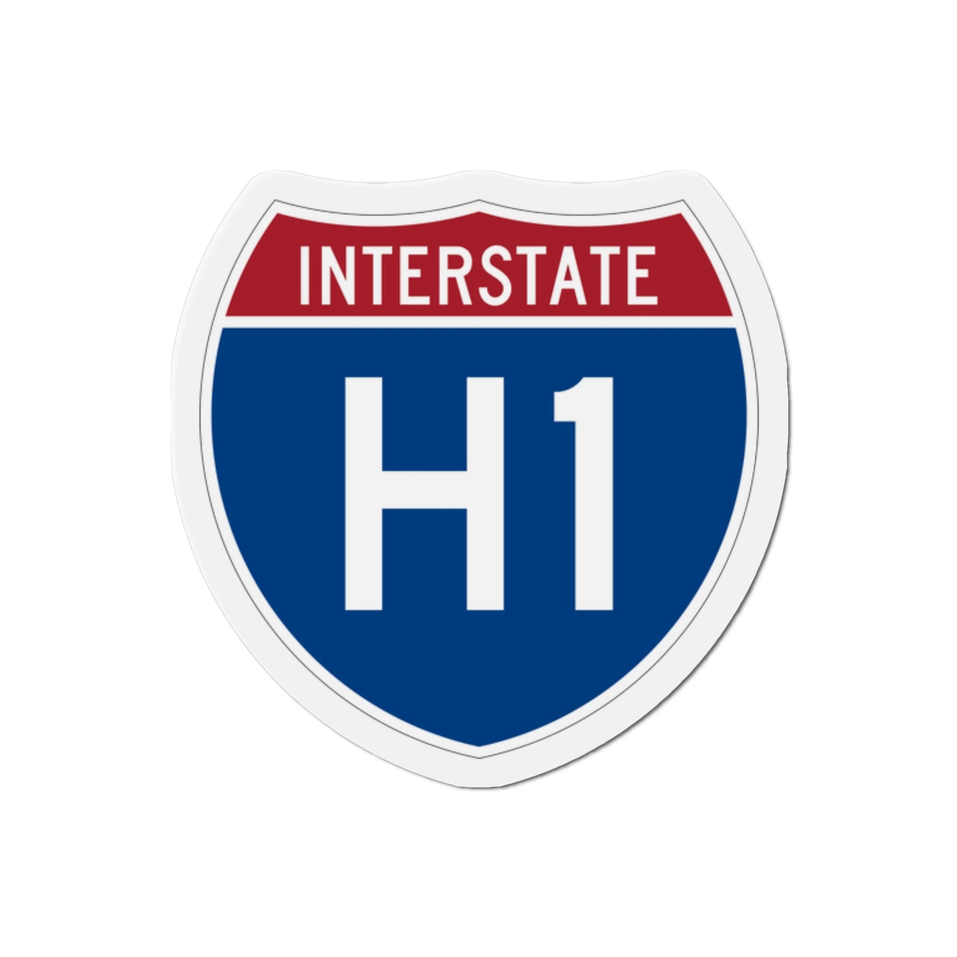 Interstate H1 (U.S. Highways) Die-Cut Magnet-2 Inch-The Sticker Space