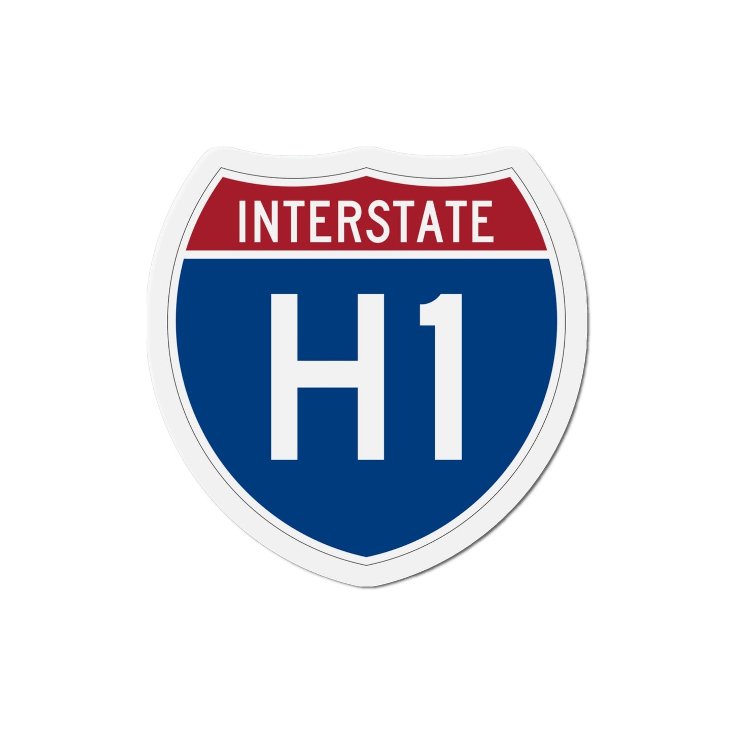 Interstate H1 (U.S. Highways) Die-Cut Magnet-4 Inch-The Sticker Space