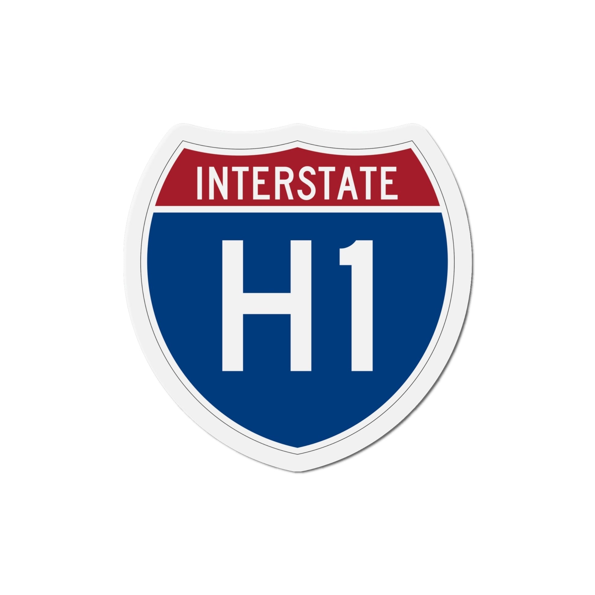Interstate H1 (U.S. Highways) Die-Cut Magnet-6 Inch-The Sticker Space